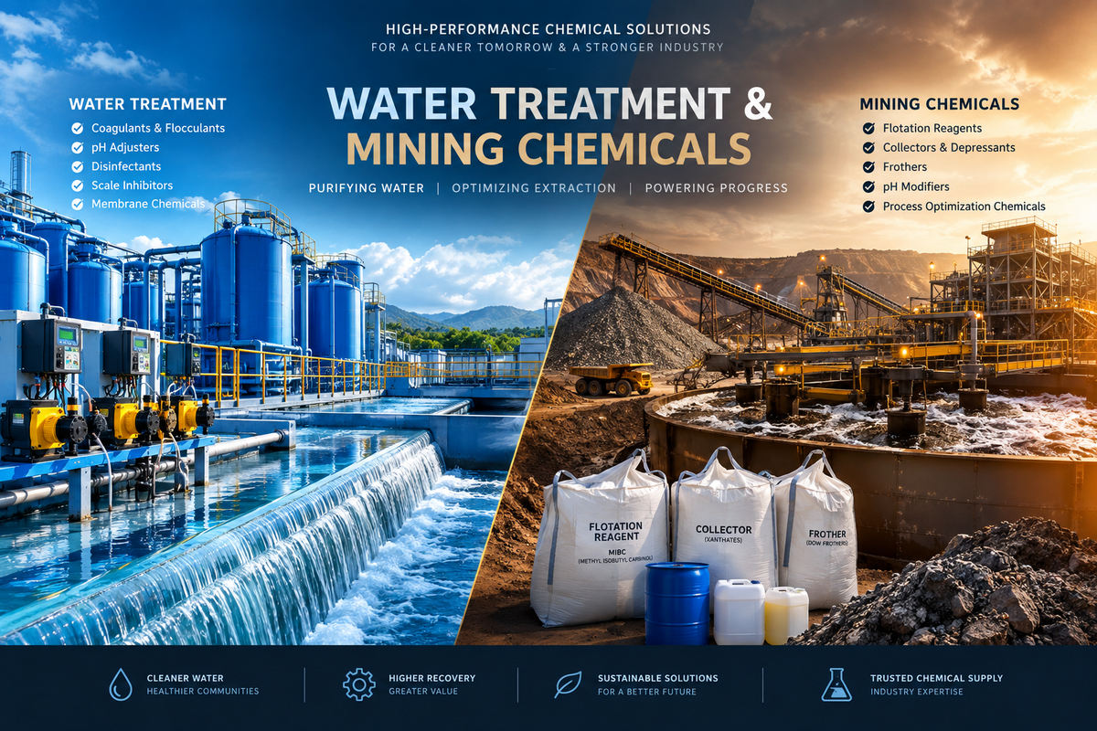 Water treatment and mining chemicals